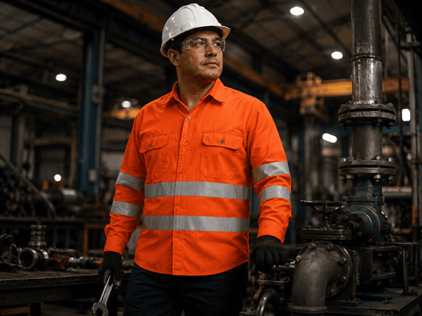 Camisas industriales con cinta reflectiva para empresas