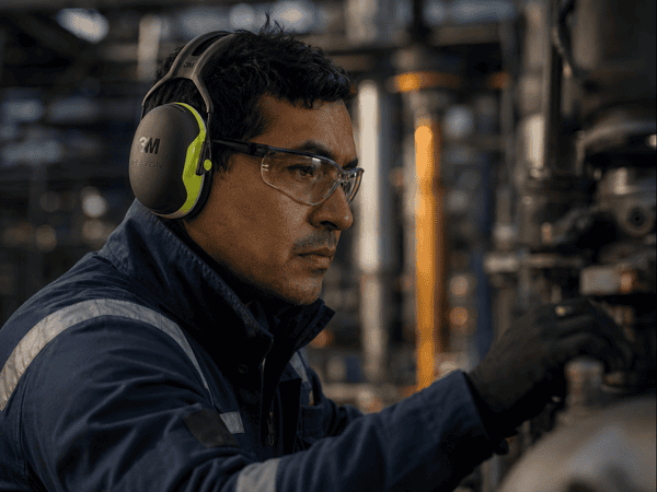 Orejeras de seguridad tipo vincha 3M para protección auditiva industrial