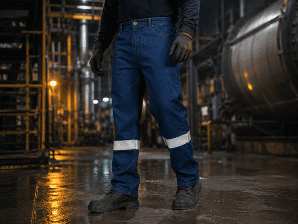 Pantalones de trabajo con cinta reflectiva para industria